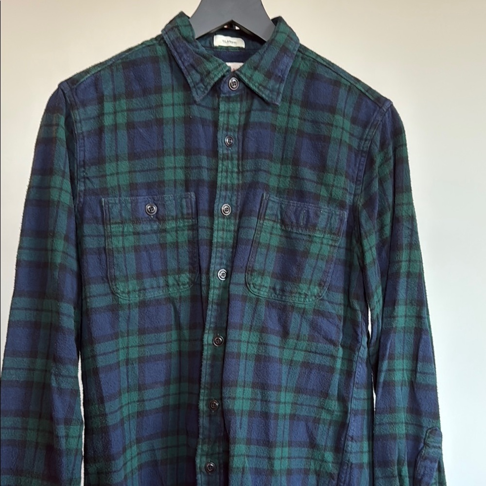 J Crew Plaid Green & Blue Men's Shirt